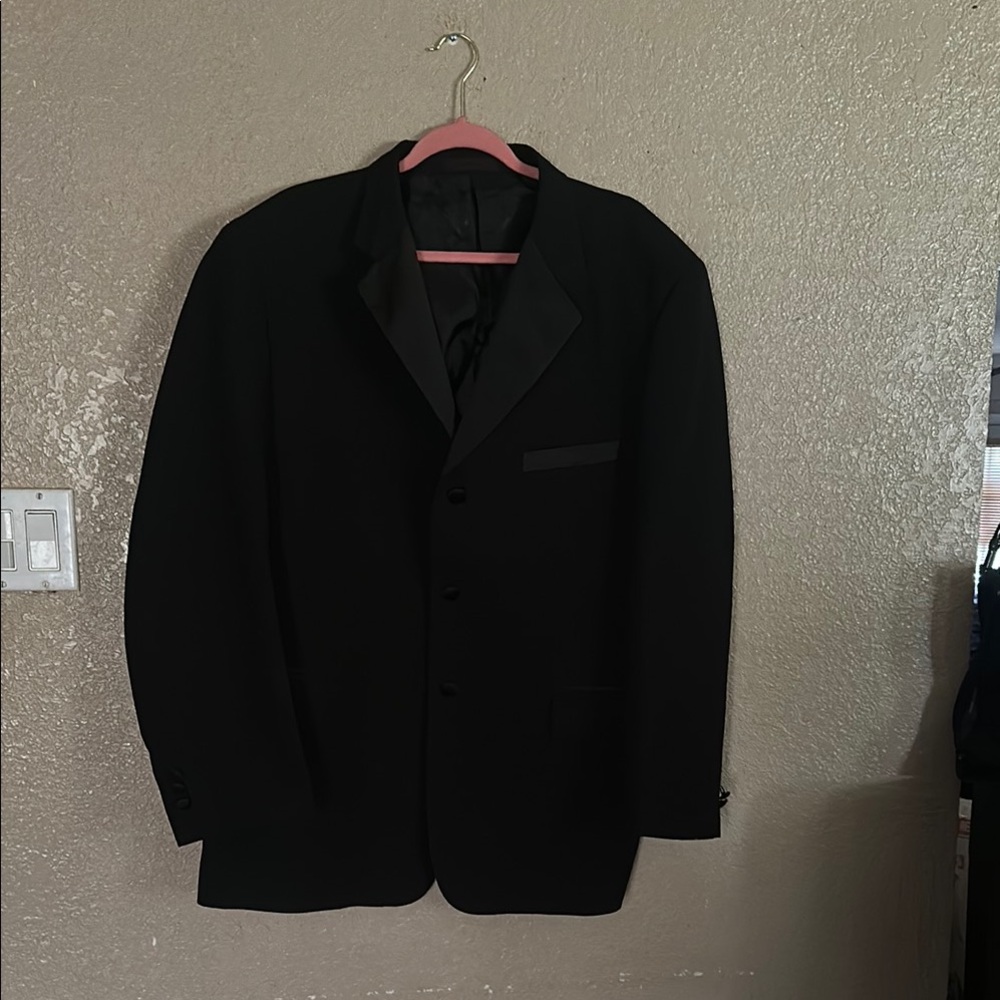 Loriano Classic Black Men's Blazer 48R